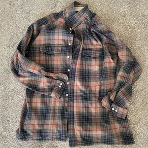 John Rich and Bros Woolrich Ducks Unlimited Made USA Wool Overshirt Men’s Plaid